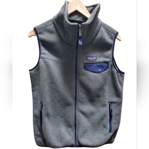 Patagonia Charcoal and Navy Synchilla Fleece Vest